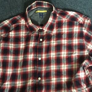 Prince & Fox Red and White Plaid Button Down Shirt